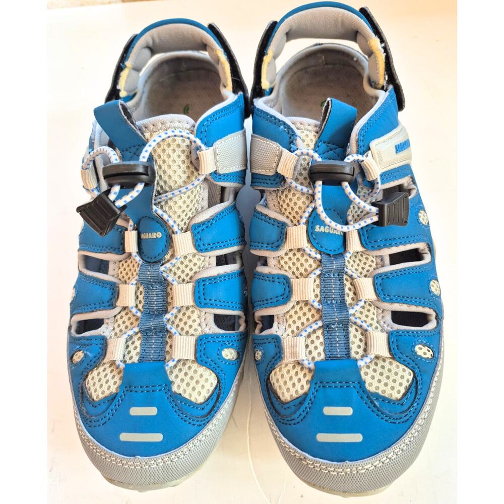 Saguaro Water Hiking Trail Sport Sandal Womens Shoes Sz 8.5 Blue Gray Triathlete